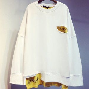 Fake two hoodies with long sleeves